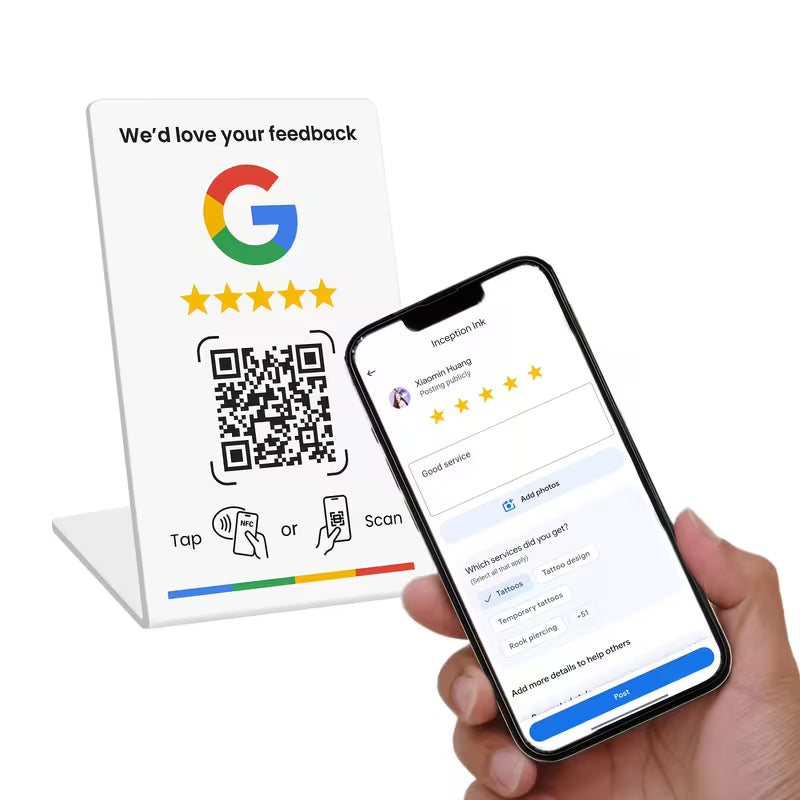 Business Stand for Google Review
